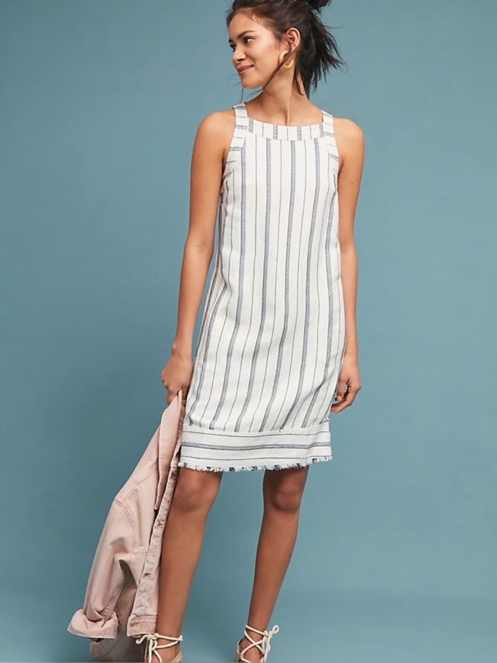 anthropologie akemi + kin striped shift dress